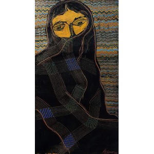 Akram Dost Baloch, 15 x 32 Inch, Oil on Canvas, Figurative Painting, AC-ABD-059